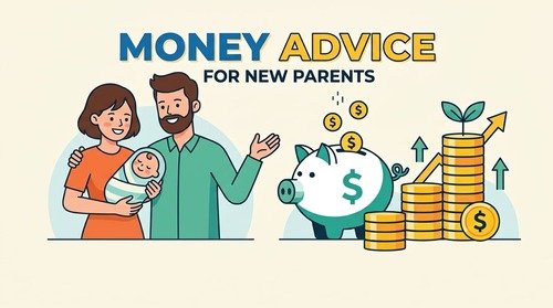 Illustration representing financial planning for new parents